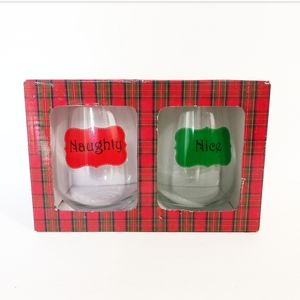 NEW Winterberrie Lane Stemless Wine Glasses